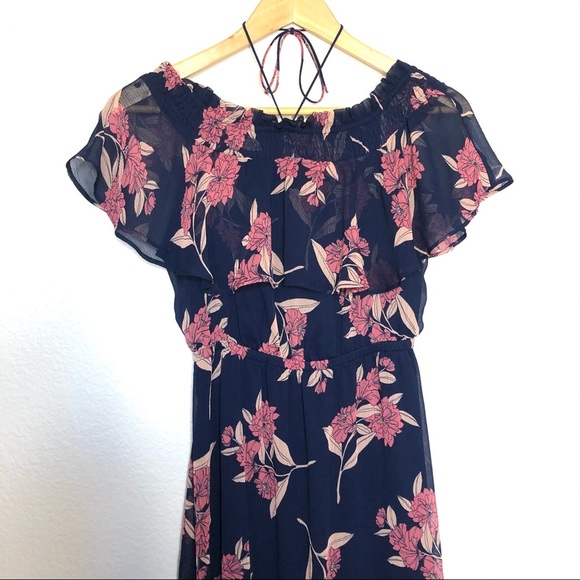 Express Off Shoulder Floral Maxi Dress - Picture 8 of 10